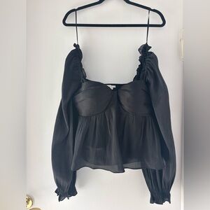 🖤 ASTR The Label- Black Romantic Blouse – Size XL
